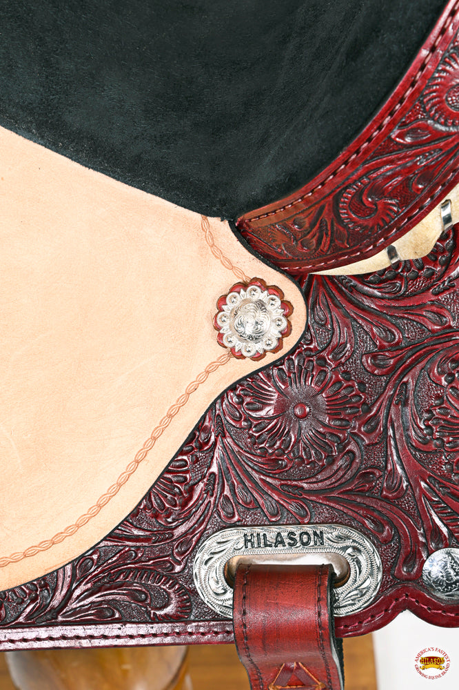 HILASON Flex Tree Western Horse Saddle American Leather Trail Barrel | for Horses