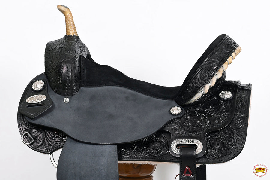 HILASON Flex Tree Western Horse Saddle American Leather Trail Barrel | for Horses