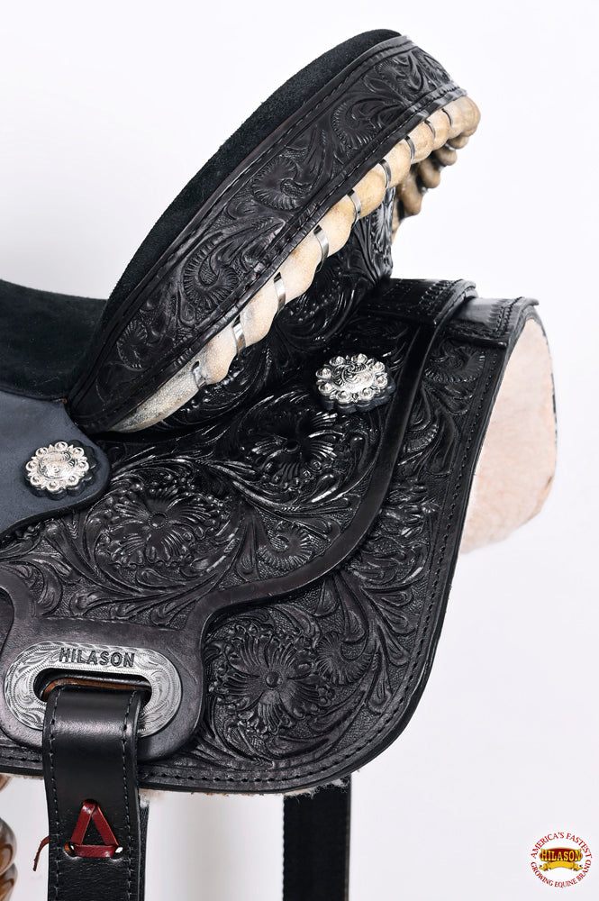 HILASON Flex Tree Western Horse Saddle American Leather Trail Barrel | for Horses