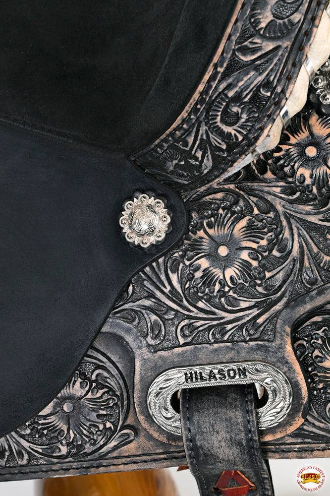 HILASON Flex Tree Western Horse Saddle American Leather Trail Barrel | for Horses