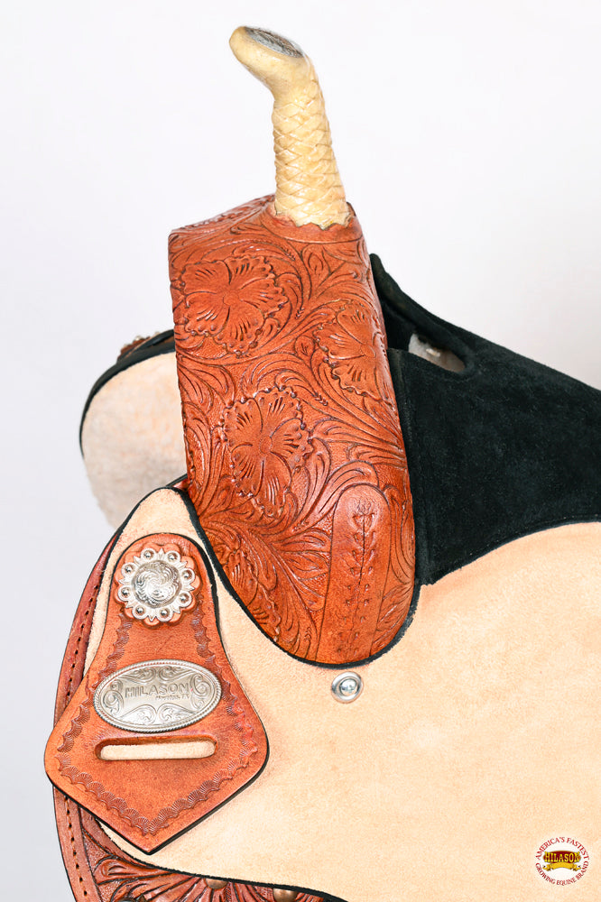 HILASON Flex Tree Western Horse Saddle American Leather Trail Barrel | for Horses