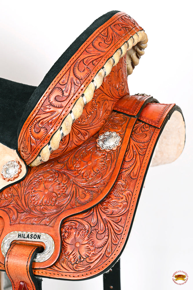 HILASON Flex Tree Western Horse Saddle American Leather Trail Barrel | for Horses