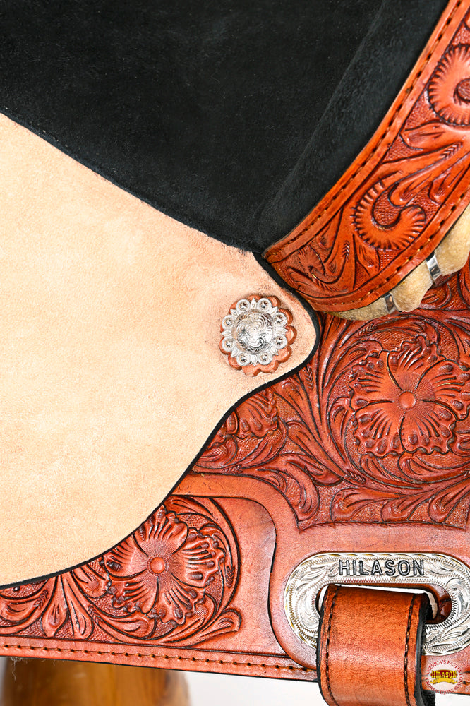 HILASON Flex Tree Western Horse Saddle American Leather Trail Barrel | for Horses