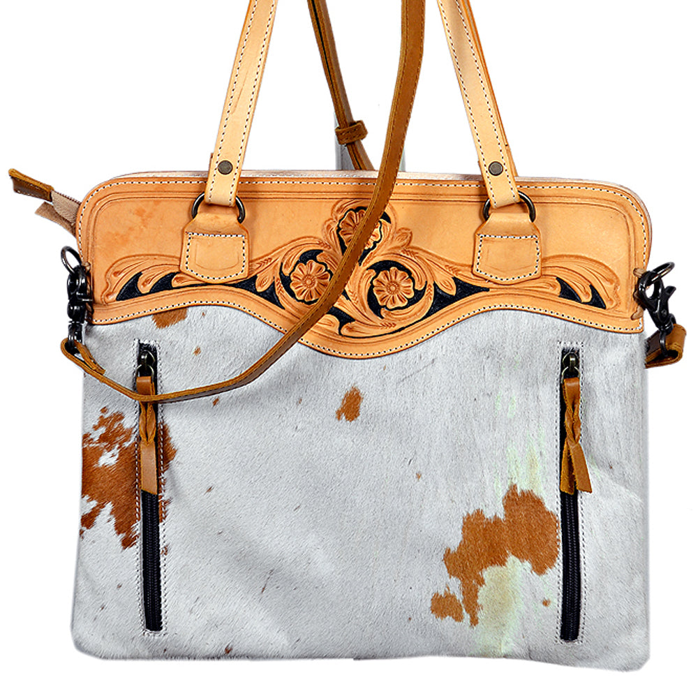 American Darling Cross Body Hand Tooled Hair on-Genuine Leather Western Women Bag Handbag Purse | Crossbody for Cute