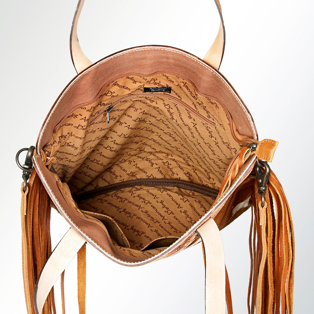American Darling Cross Body Hand Tooled Hair on-Genuine Leather Western Women Bag Handbag Purse | Crossbody for Cute