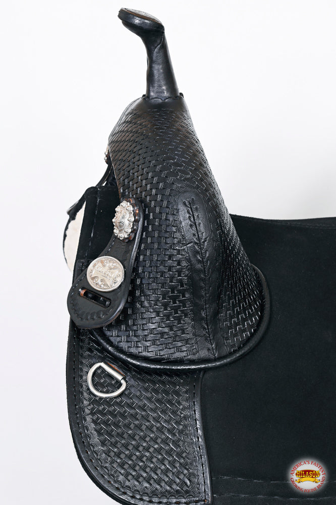 HILASON Western American Leather Trail Barrel Racing Horse Saddle | Treeless for Horses