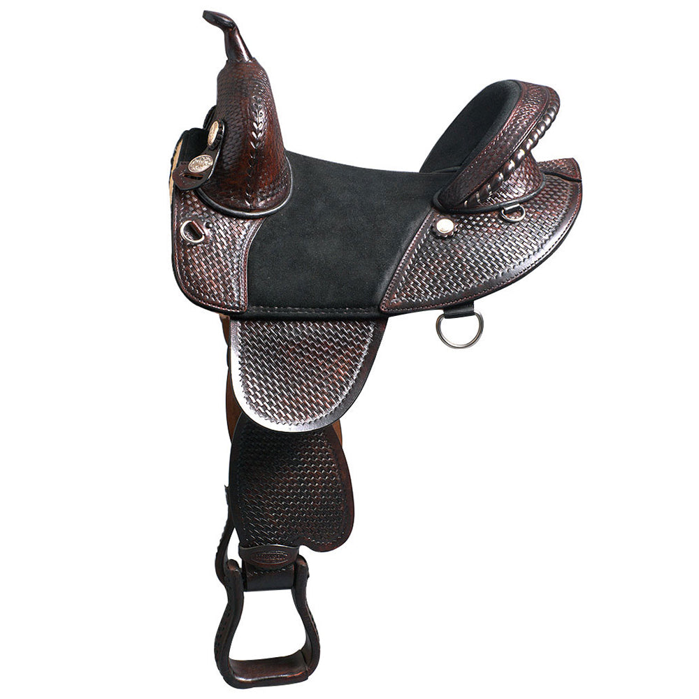 Hilason Western Horse Trail Barrel Racing American Leather Saddle
