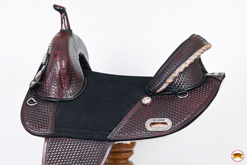 Hilason Western Horse Trail Barrel Racing American Leather Saddle