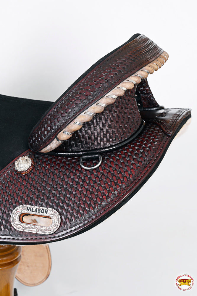 Hilason Western Horse Trail Barrel Racing American Leather Saddle