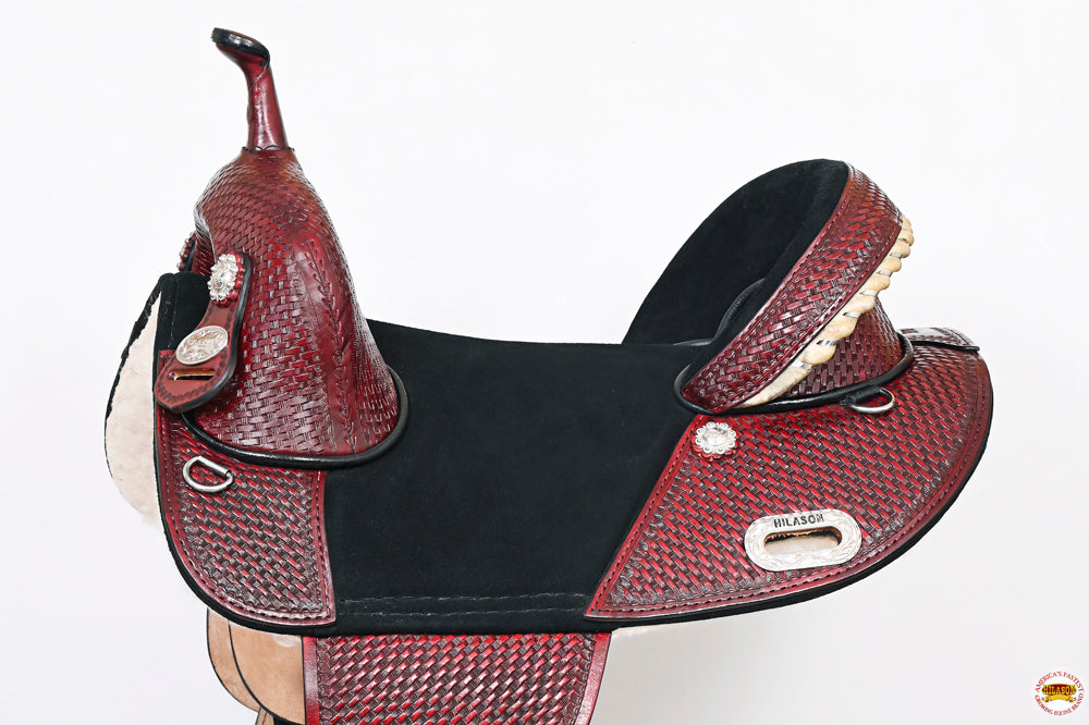 Hilason Western Horse Trail Barrel Racing American Leather Saddle