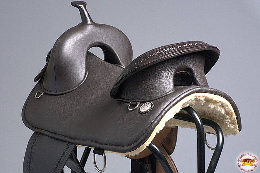HILASON Western Horse Saddle Treeless Trail Barrel Leather | for Horses