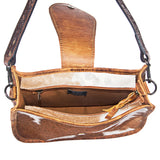 American Darling ADBGS101BRW Hobo Hand Tooled Hair On Genuine Leather Women Bag Western Handbag Purse