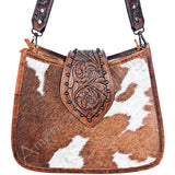 American Darling Hobo Hand Tooled Hair On Genuine Leather Western Women Bag | Handbag Purse Bags for Cute