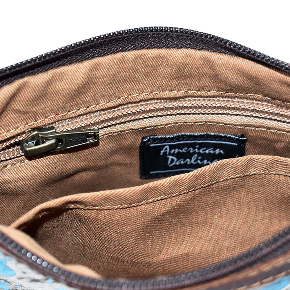 American Darling Small Crossbody Hair On Genuine Leather Western Women Bag Handbag Purse | for Cute