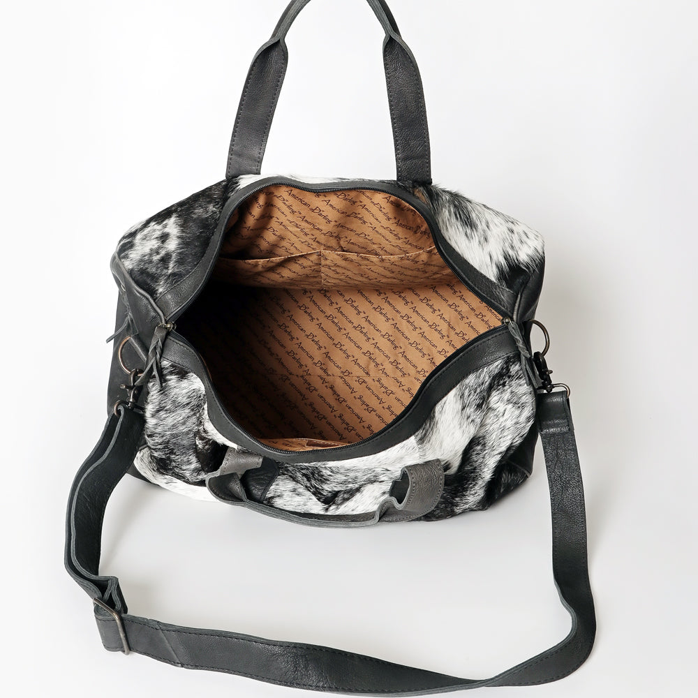 American Darling Duffel Hair On Genuine Leather Western Women Bag | Handbag Duffle Weekend Travel Bags for