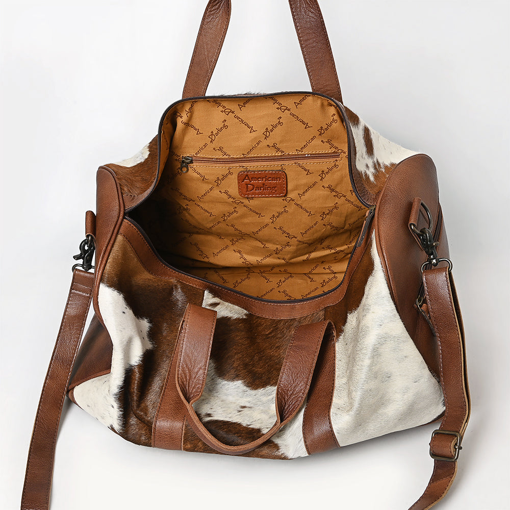 American Darling Duffel Hair On Genuine Leather Western Women Bag | Handbag Duffle Weekend Travel Bags for