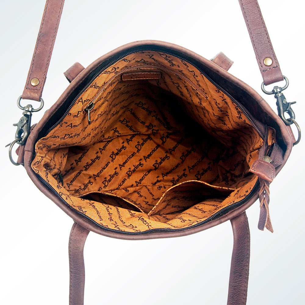 American Darling Tote Hair on Genuine Leather Western Women Bag Handbag Purse | Travel Bags College Casual