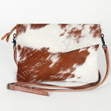 American Darling ADBGS178BRW Envelope Hair On Genuine Leather Women Bag Western Handbag Purse