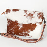 American Darling ADBGS178BRW Envelope Hair On Genuine Leather Women Bag Western Handbag Purse