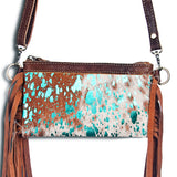 American Darling Small Crossbody Hair On Genuine Leather Western Women Bag Handbag Purse | for Cute