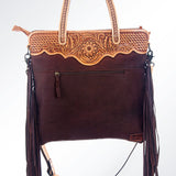 American Darling Cross Body Hand Tooled Hair on-Genuine Leather Western Women Bag Handbag Purse | Crossbody for Cute