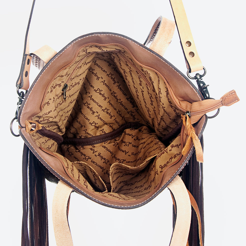 American Darling Cross Body Hand Tooled Hair on-Genuine Leather Western Women Bag Handbag Purse | Crossbody for Cute