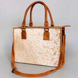 American Darling ADBGS118TAW Briefcase Hair On Genuine Leather Women Bag Western Handbag Purse