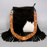 American Darling ADBGS192BKW Messenger Hair On Genuine Leather Women Bag Western Handbag Purse