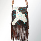 American Darling ADBGS192ACTRQ Messenger Hair On Genuine Leather Women Bag Western Handbag Purse