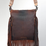 American Darling ADBGS192ACTRQ Messenger Hair On Genuine Leather Women Bag Western Handbag Purse