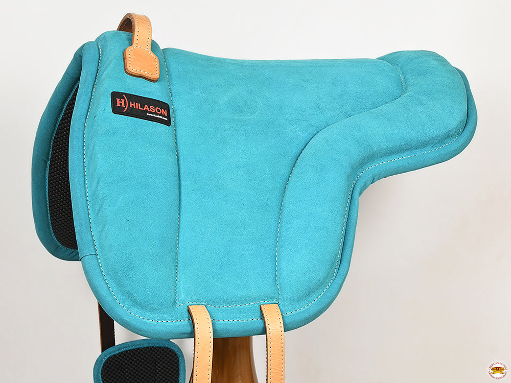 Hilason Horse Bareback Saddle Pad Anti Slip Base Suede Leather