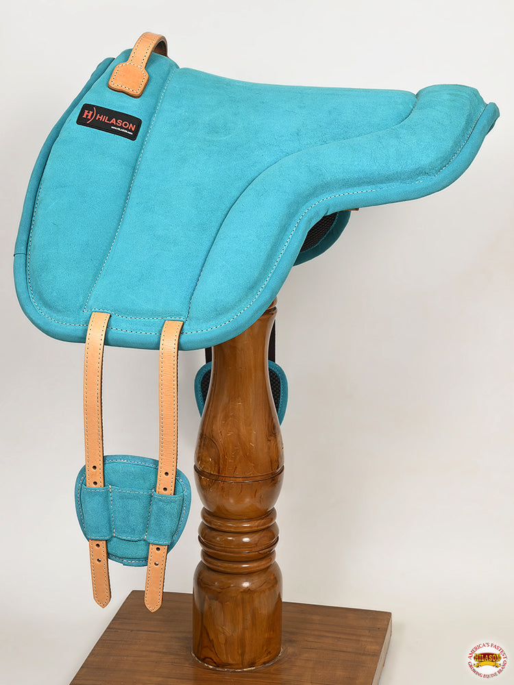 Hilason Horse Bareback Saddle Pad Anti Slip Base Suede Leather