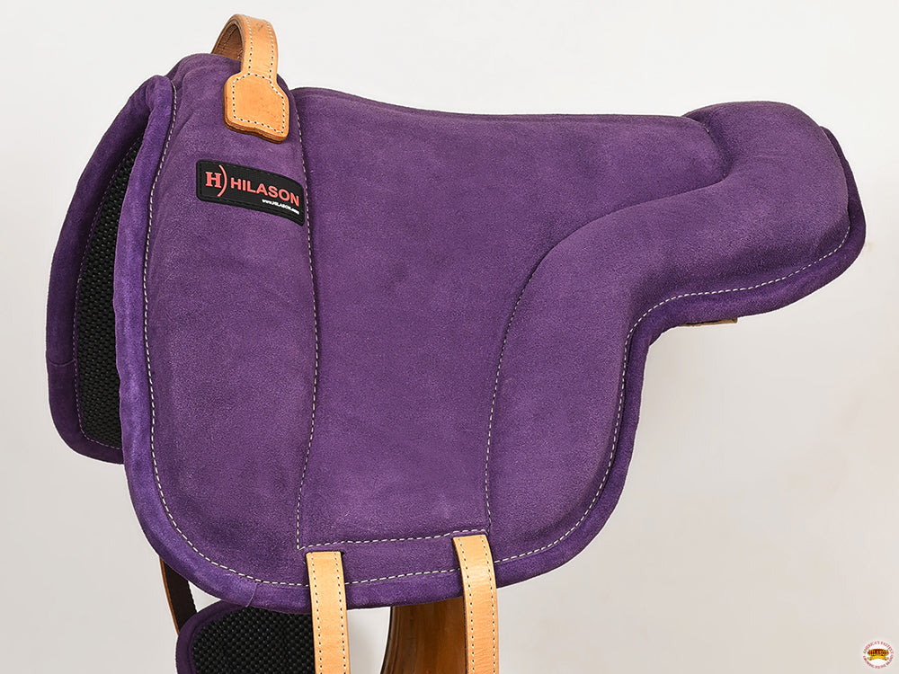 Hilason Horse Bareback Saddle Pad Anti Slip Base Suede Leather