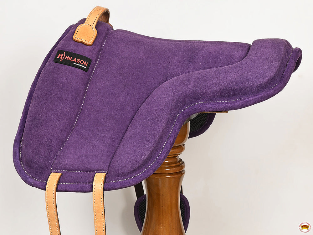 Hilason Horse Bareback Saddle Pad Anti Slip Base Suede Leather