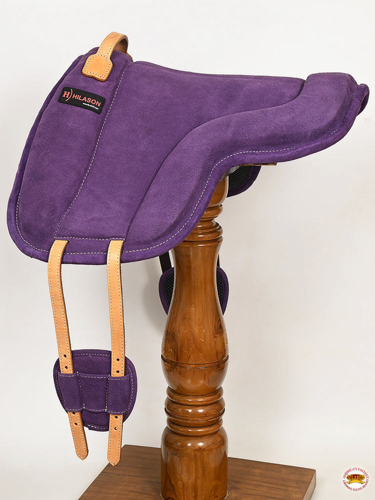 Hilason Horse Bareback Saddle Pad Anti Slip Base Suede Leather