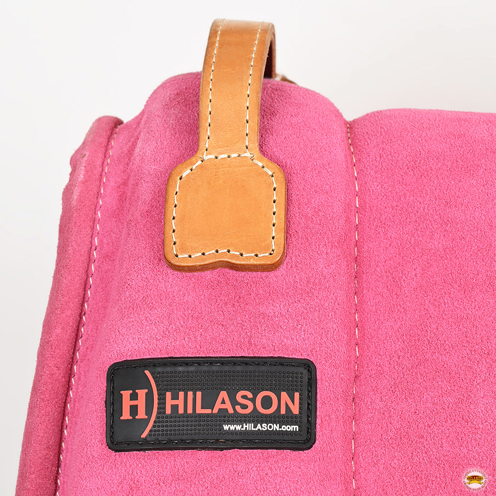 Hilason Horse Bareback Saddle Pad Anti Slip Base Suede Leather