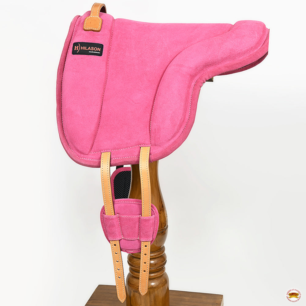 Hilason Horse Bareback Saddle Pad Anti Slip Base Suede Leather