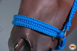 Hilason Flat Braided Paracord Horse Headstall Bridle Black W/ Crystals