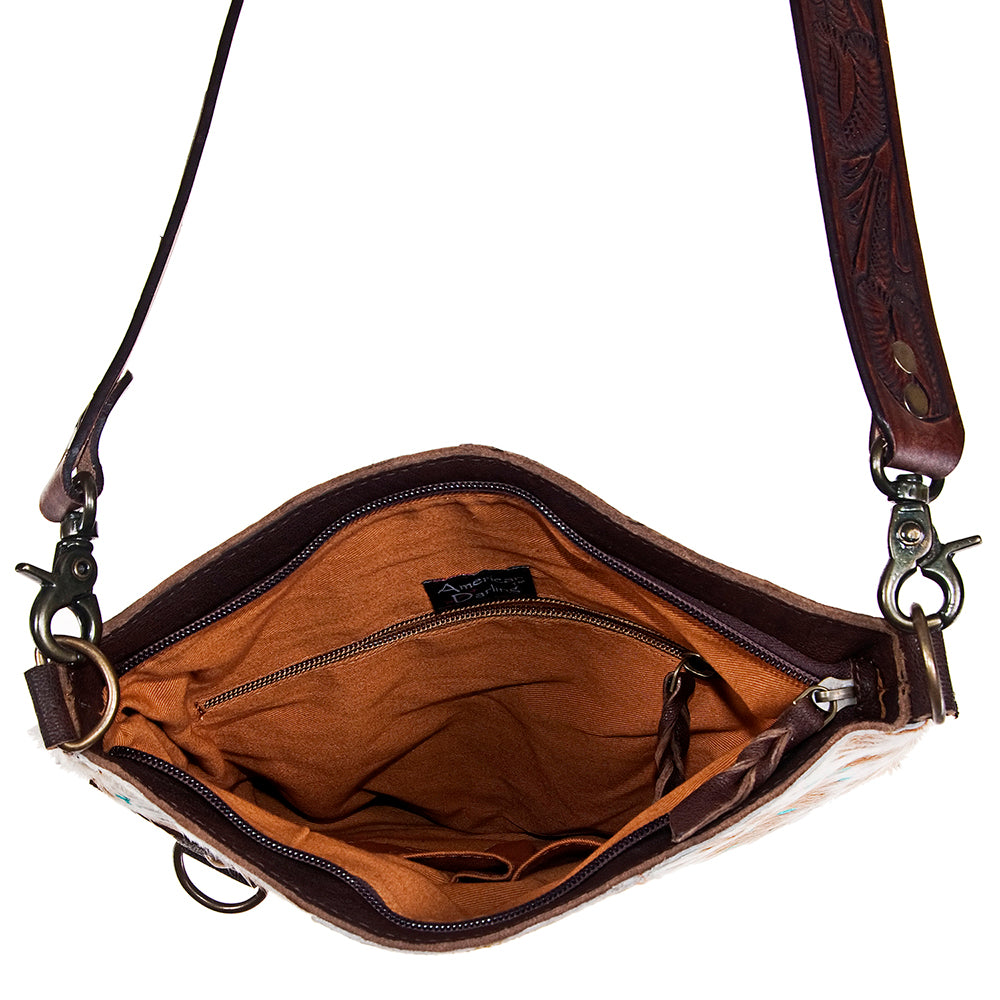American Darling Messenger Hair-On Genuine Leather women bag western handbag purse