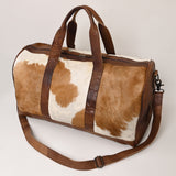American Darling ADBGS174TAW Duffel Hair On Genuine Leather Women Bag Western Handbag Purse