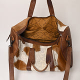 American Darling ADBGS174TAW Duffel Hair On Genuine Leather Women Bag Western Handbag Purse