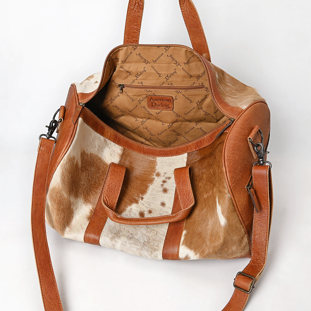 American Darling Duffel Hair On Genuine Leather Western Women Bag | Handbag Duffle Weekend Travel Bags for