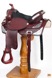 HILASON Western Horse Treeless Saddle American Leather Trail Barrel Tack | Horse Saddle | Western Saddle | Leather Saddle | Treeless Saddle | Barrel Saddle | Saddle for Horses