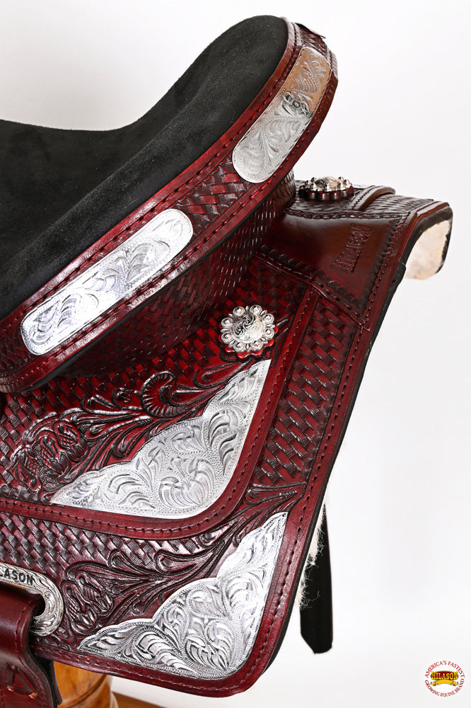 HILASON Western Horse Treeless Saddle American Leather Trail Barrel Tack | for Horses