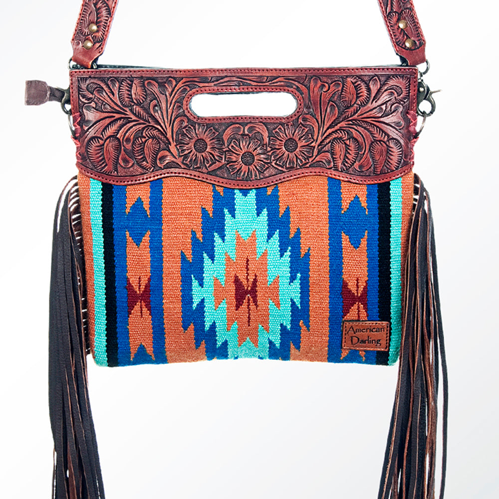 American Darling Cross Body Saddle Blanket Genuine Leather Western Women Bag |Handbag Purse Crossbody for Cute