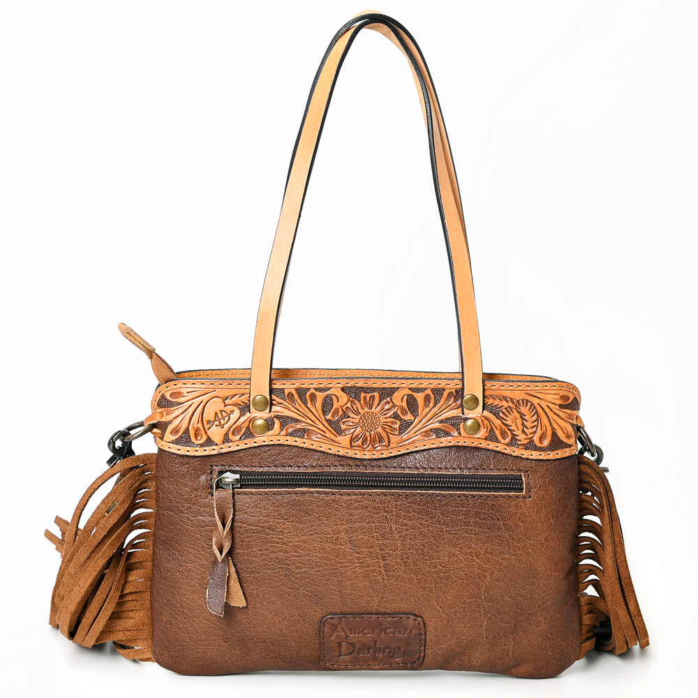 American Darling Tote Hand Tooled Hair on Genuine Leather Western Women Bag Handbag Purse | Travel Bags College Casual