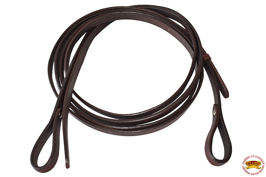 Hilason Horse Leather Split Reins 7Ft Walnut