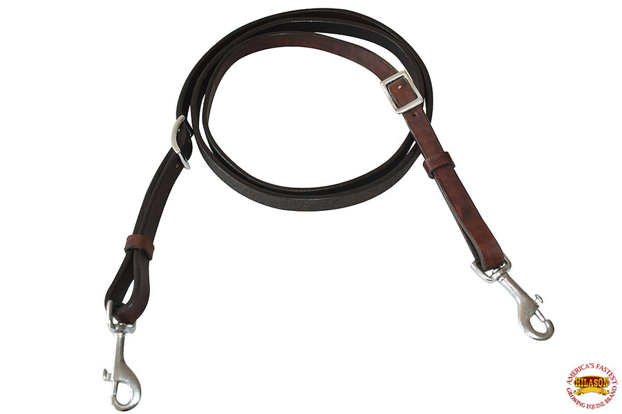 Hilason Horse Leather Split Reins 7Ft Walnut