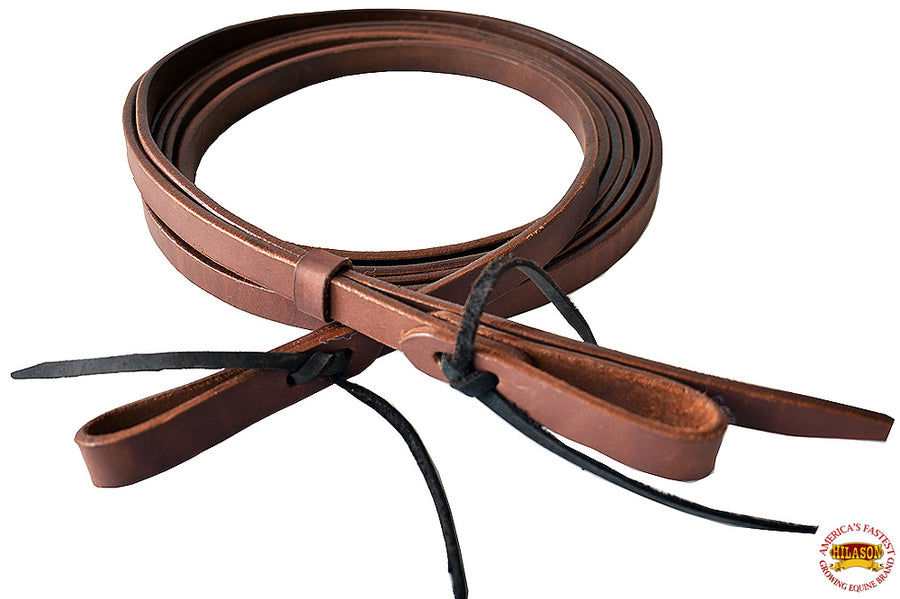 Hilason Horse Leather Split Reins 7 1/2Ft Regular Oil
