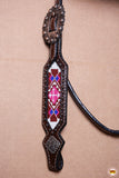 Hilason Western Horse One Ear Headstall Bridle American Leather Beaded